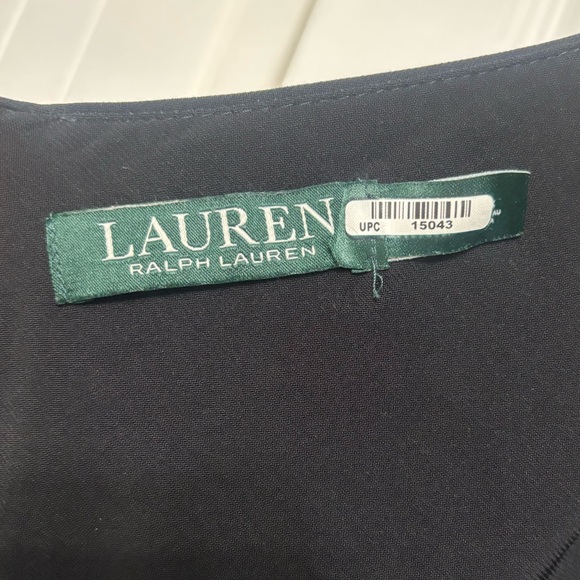 Lauren Ralph Lauren Black and Cream Formal Fit N Flare Dress Small - Picture 5 of 6